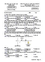 Đề kiểm tra học kỳ I môn Hóa học Lớp 11 - Mã đề 303 - Năm học 2018-2019 - Sở giáo dục và đào tạo Quảng Nam